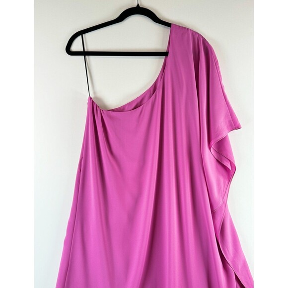 NEW Show Me Your MuMu Women Dress Pink Trish Mini One Shoulder Batwing Draped XL - Picture 8 of 10